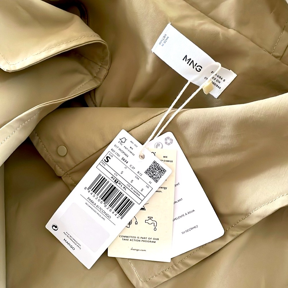 Mango soft oversized trench coat with hood in beige - Picture 5 of 7